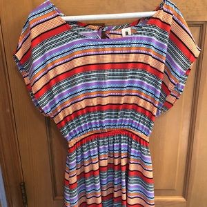 Multicolored Striped Dress